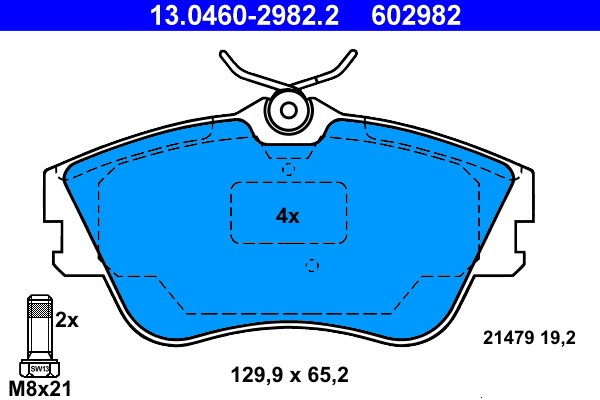 Bromsbeläggsats, Framaxel Ate 13.0460-2982.2 ATE
