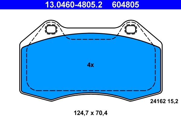 Bromsbeläggsats, Framaxel Ate 13.0460-4805.2 ATE