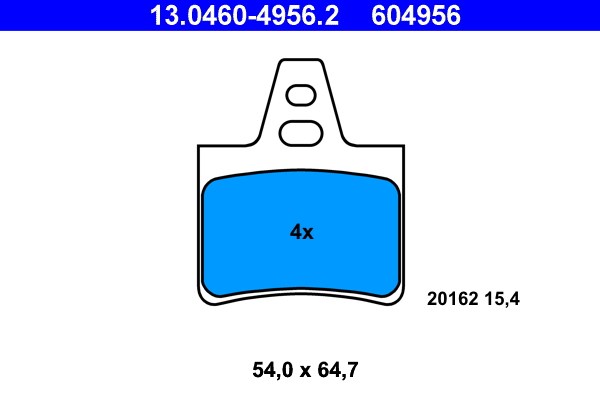 Bromsbeläggsats, Bakaxel Ate 13.0460-4956.2 ATE