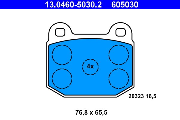 Bromsbeläggsats, Framaxel Ate 13.0460-5030.2 ATE