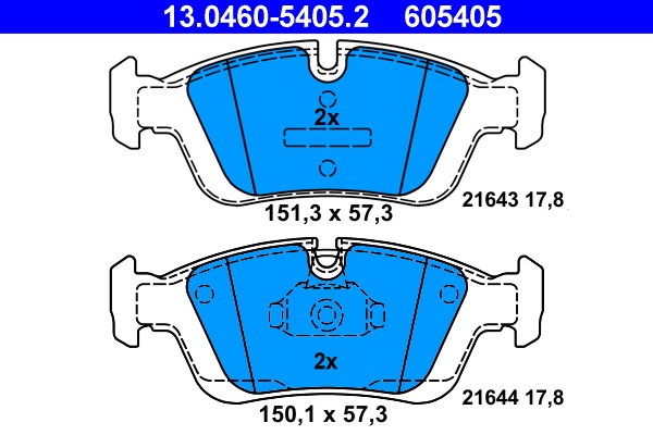 Bromsbeläggsats, Framaxel Ate 13.0460-5405.2 ATE