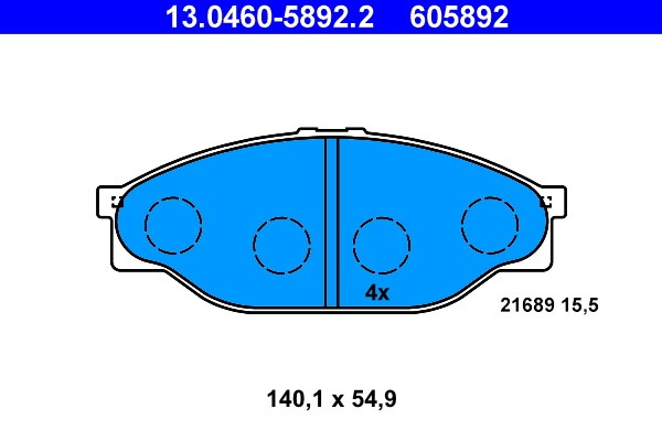 Bromsbeläggsats, Framaxel Ate 13.0460-5892.2 ATE