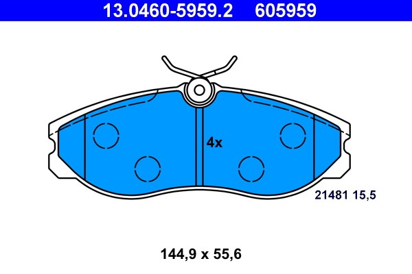 Bromsbeläggsats, Framaxel Ate 13.0460-5959.2 ATE