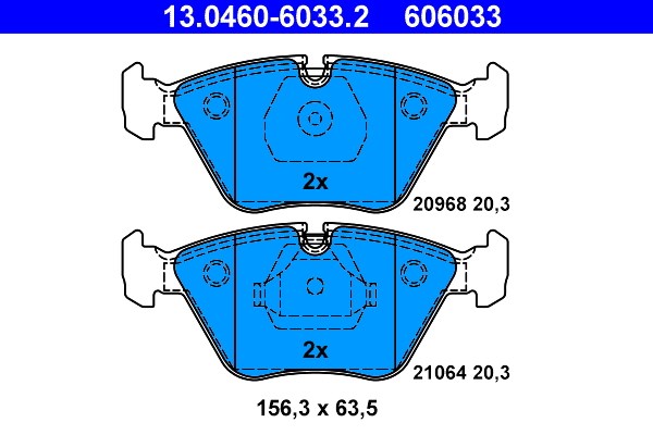 Bromsbeläggsats, Framaxel Ate 13.0460-6033.2 ATE
