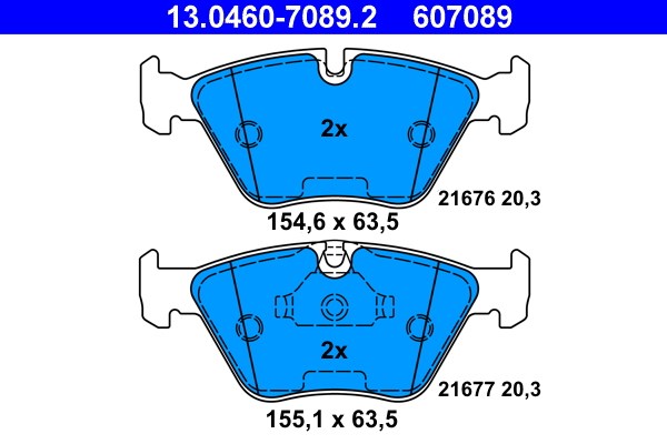 Bromsbeläggsats, Framaxel Ate 13.0460-7089.2 ATE