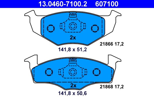 Bromsbeläggsats, Framaxel Ate 13.0460-7100.2 ATE