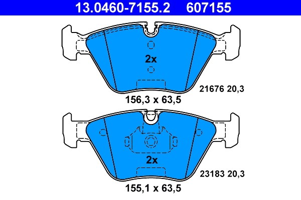 Bromsbeläggsats, Framaxel Ate 13.0460-7155.2 ATE