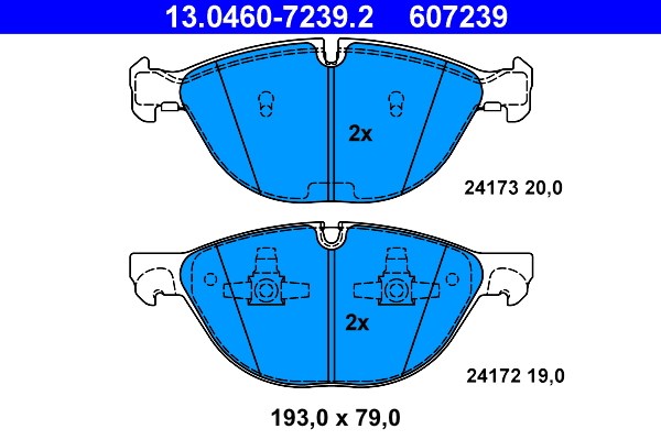 Bromsbeläggsats, Framaxel Ate 13.0460-7239.2 ATE