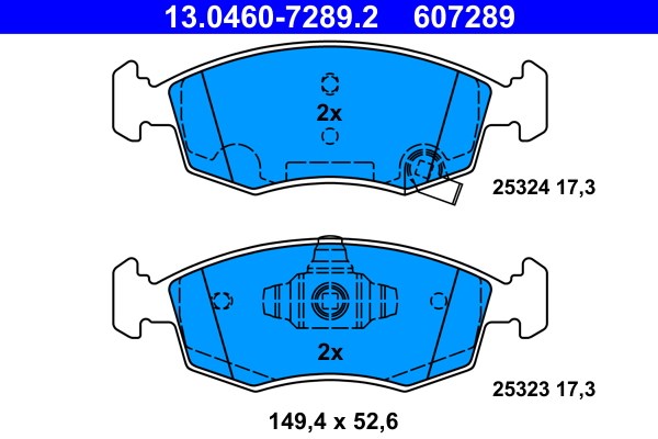 Bromsbeläggsats, Framaxel Ate 13.0460-7289.2 ATE