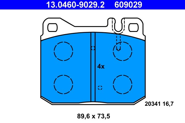 Bromsbeläggsats, Framaxel Ate 13.0460-9029.2 ATE
