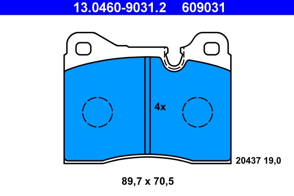 Bromsbeläggsats, Framaxel Ate 13.0460-9031.2 ATE