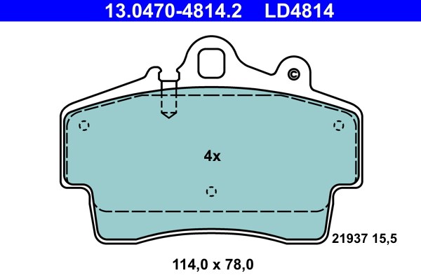 Bromsbeläggsats, Framaxel Ate Ate ceramic 13.0470-4814.2 ATE