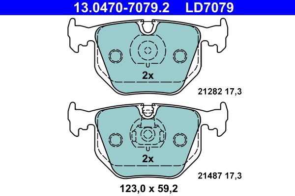 Bromsbeläggsats, Bakaxel Ate Ate ceramic 13.0470-7079.2 ATE Bromsbeläggsats, Bakaxel Ate Ate ceramic 13.0470-7079.2 ATE