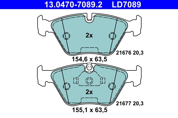 Bromsbeläggsats, Framaxel Ate Ate ceramic 13.0470-7089.2 ATE