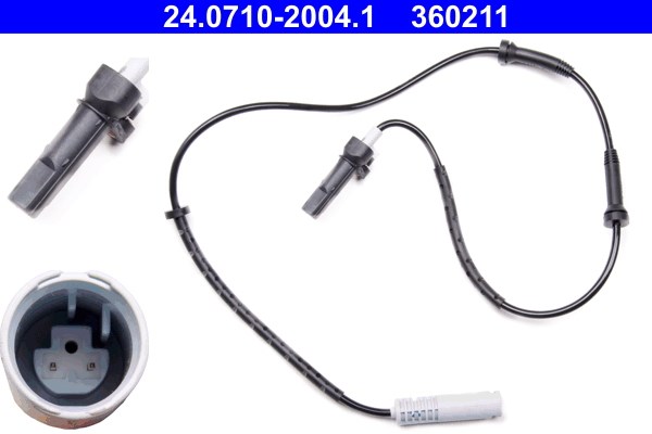 ABS-givare, Sensor, hjulvarvtal, Bakaxel Ate 24.0710-2004.1 ATE