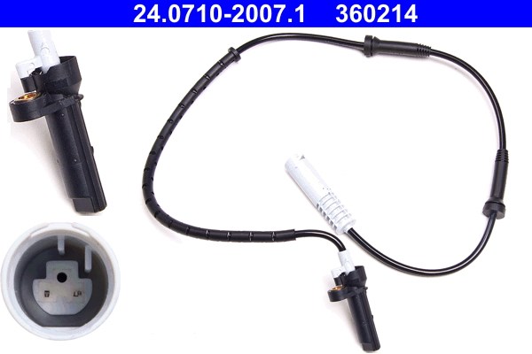 ABS-givare, Sensor, hjulvarvtal, Bakaxel Ate 24.0710-2007.1 ATE