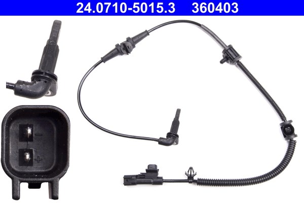 ABS-givare, Sensor, hjulvarvtal, Framaxel Ate 24.0710-5015.3 ATE