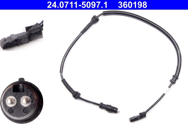 ABS-givare, Sensor, hjulvarvtal, Bakaxel Ate 24.0711-5097.1 ATE ABS-givare, Sensor, hjulvarvtal, Bakaxel Ate 24.0711-5097.1 ATE