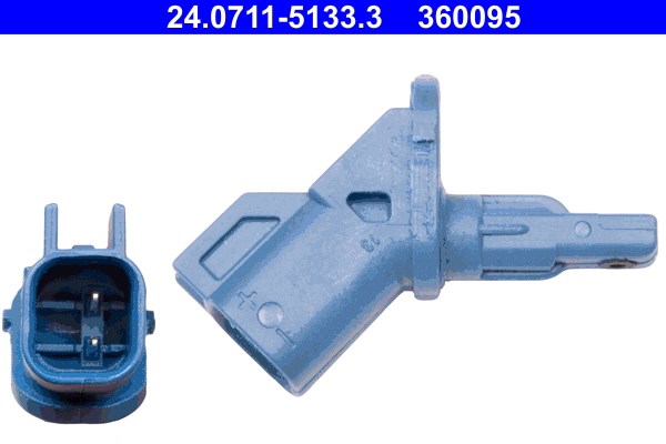 ABS-givare, Sensor, hjulvarvtal, Framaxel Ate 24.0711-5133.3 ATE