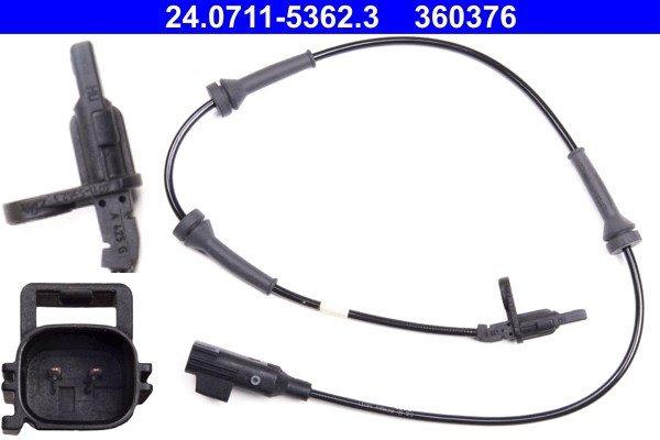 ABS-givare, Sensor, hjulvarvtal, Bakaxel Ate 24.0711-5362.3 ATE