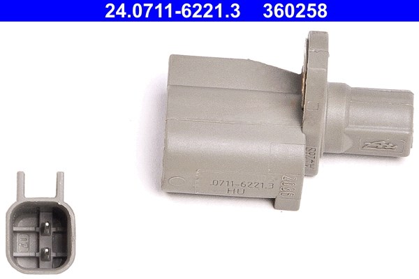 ABS-givare, Sensor, hjulvarvtal, Bakaxel Ate 24.0711-6221.3 ATE