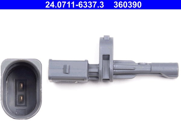 ABS-givare, Sensor, hjulvarvtal, Bakaxel Ate 24.0711-6337.3 ATE