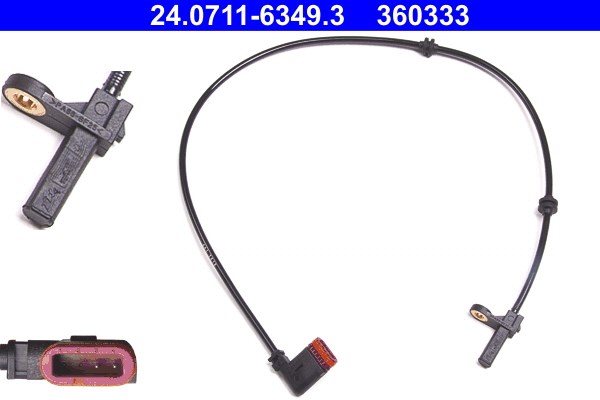 ABS-givare, Sensor, hjulvarvtal, Bakaxel Ate 24.0711-6349.3 ATE ABS-givare, Sensor, hjulvarvtal, Bakaxel Ate 24.0711-6349.3 ATE