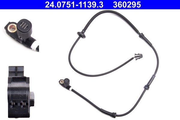 ABS-givare, Sensor, hjulvarvtal, Bakaxel Ate 24.0751-1139.3 ATE
