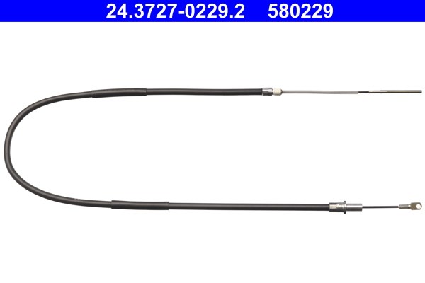 Vajer, parkeringsbroms, Bak Ate 24.3727-0229.2 ATE