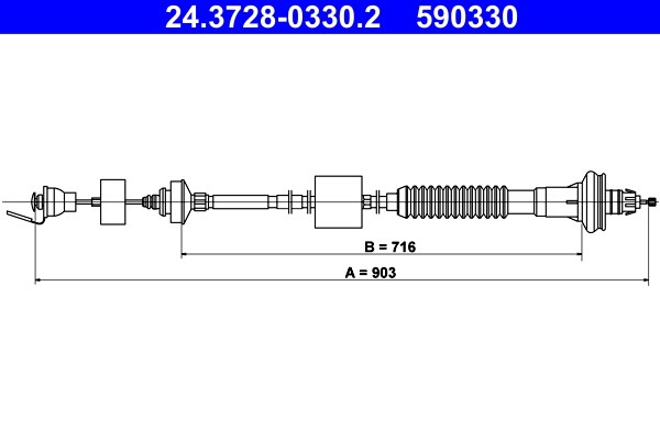 Vajer, koppling Ate 24.3728-0330.2 ATE