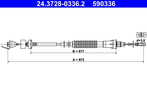 Vajer, koppling Ate 24.3728-0336.2 ATE