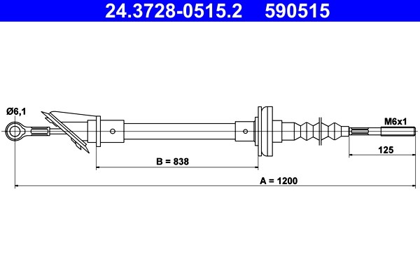 Vajer, koppling Ate 24.3728-0515.2 ATE