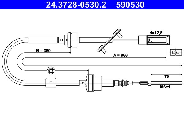 Vajer, koppling Ate 24.3728-0530.2 ATE