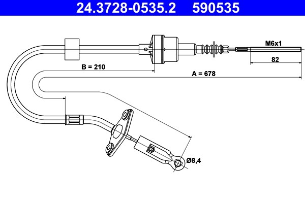 Vajer, koppling Ate 24.3728-0535.2 ATE Vajer, koppling Ate 24.3728-0535.2 ATE