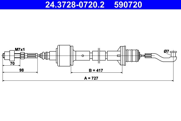Vajer, koppling Ate 24.3728-0720.2 ATE
