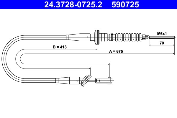 Vajer, koppling Ate 24.3728-0725.2 ATE