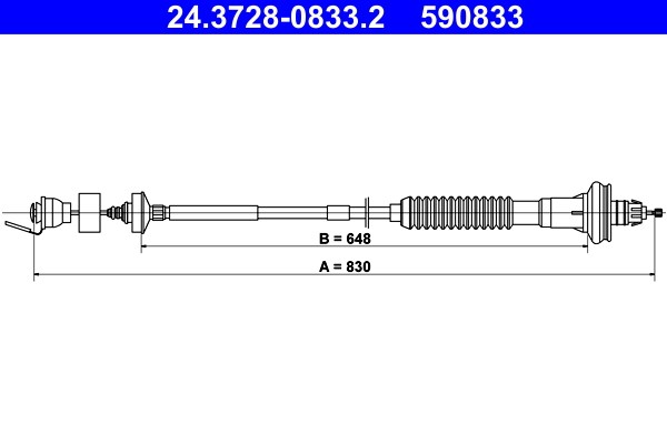 Vajer, koppling Ate 24.3728-0833.2 ATE