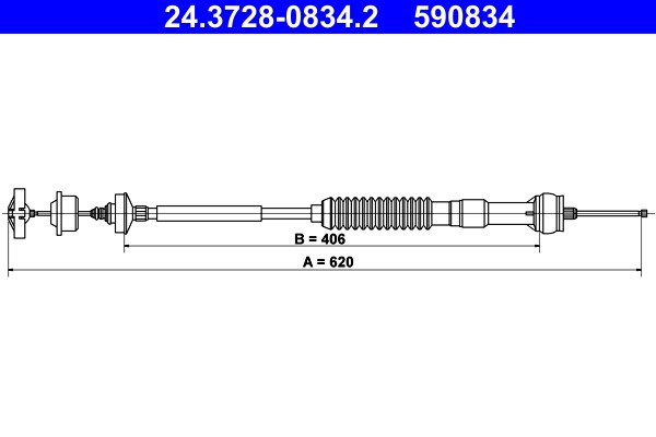 Vajer, koppling Ate 24.3728-0834.2 ATE