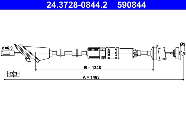 Vajer, koppling Ate 24.3728-0844.2 ATE