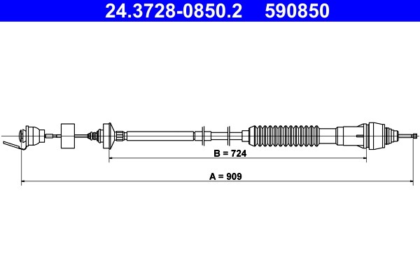 Vajer, koppling Ate 24.3728-0850.2 ATE