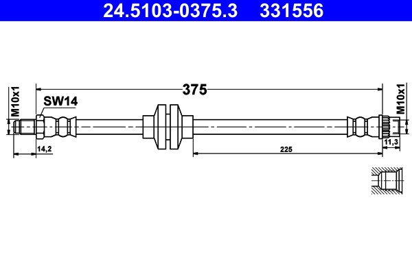 Bromsslang, Framaxel Ate 24.5103-0375.3 ATE