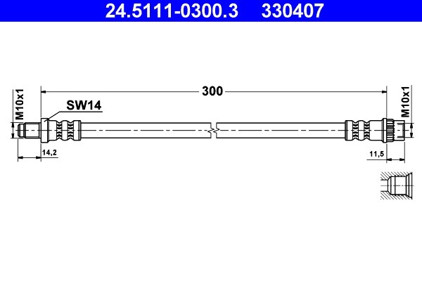 Bromsslang, Framaxel, Bakaxel Ate 24.5111-0300.3 ATE