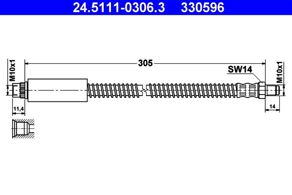 Bromsslang, Framaxel Ate 24.5111-0306.3 ATE
