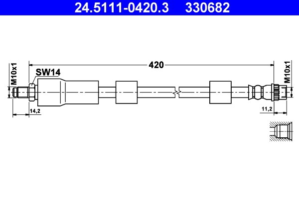 Bromsslang, Framaxel Ate 24.5111-0420.3 ATE