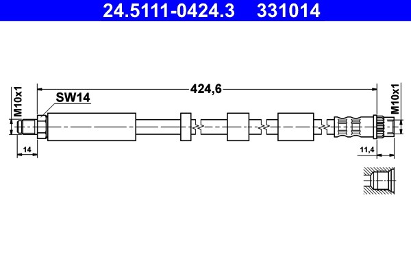 Bromsslang, Framaxel Ate 24.5111-0424.3 ATE