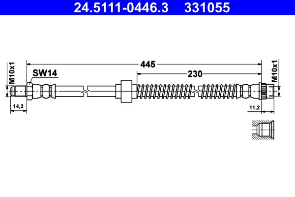Bromsslang, Framaxel Ate 24.5111-0446.3 ATE