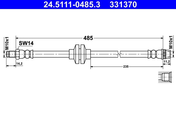 Bromsslang, Framaxel Ate 24.5111-0485.3 ATE