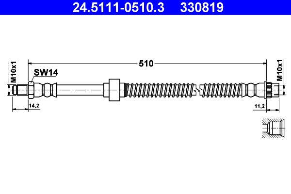 Bromsslang, Framaxel Ate 24.5111-0510.3 ATE