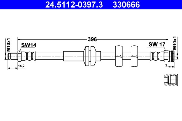 Bromsslang, Framaxel Ate 24.5112-0397.3 ATE
