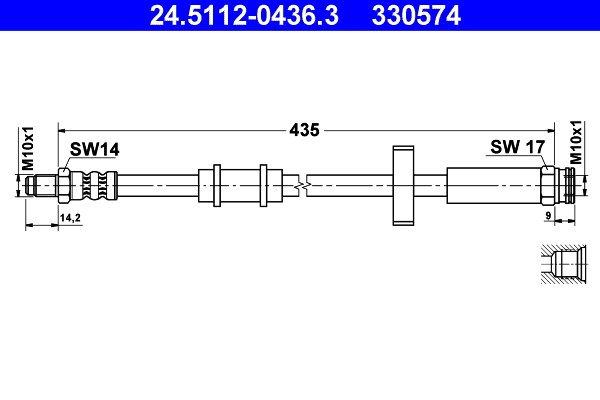 Bromsslang, Framaxel Ate 24.5112-0436.3 ATE